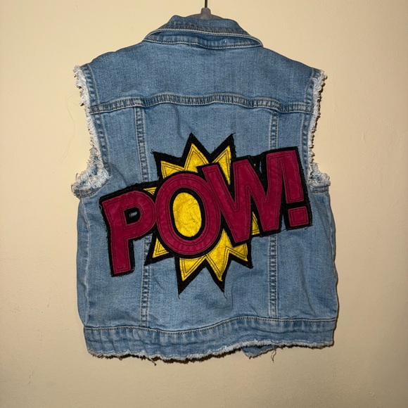 Kids Denim Vest with Patches - Picture 4 of 5